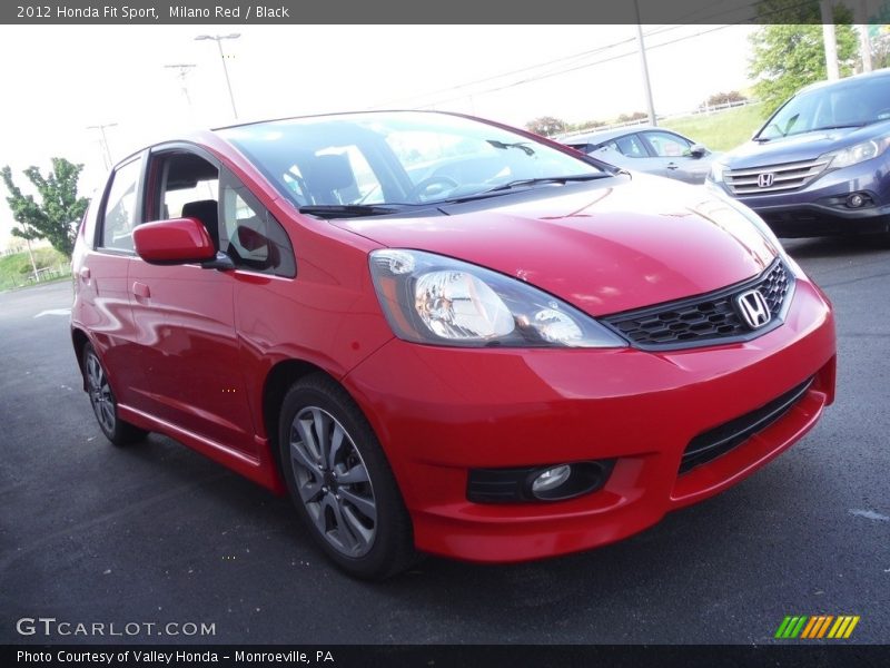 Milano Red / Black 2012 Honda Fit Sport