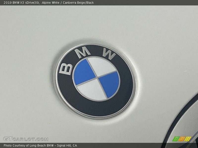 Alpine White / Canberra Beige/Black 2019 BMW X3 sDrive30i