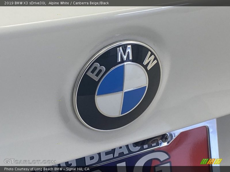 Alpine White / Canberra Beige/Black 2019 BMW X3 sDrive30i