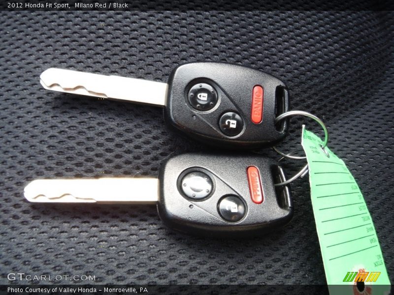 Milano Red / Black 2012 Honda Fit Sport