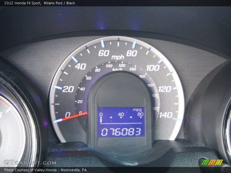 Milano Red / Black 2012 Honda Fit Sport