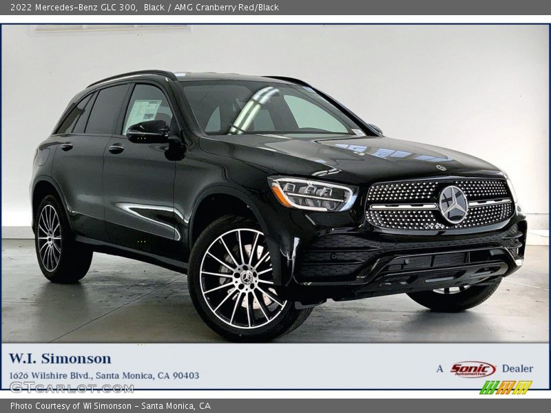Black / AMG Cranberry Red/Black 2022 Mercedes-Benz GLC 300