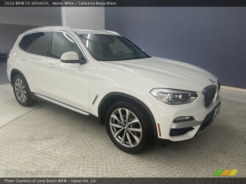 Alpine White / Canberra Beige/Black 2019 BMW X3 sDrive30i