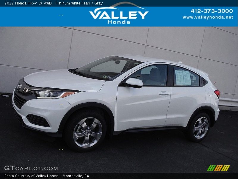 Platinum White Pearl / Gray 2022 Honda HR-V LX AWD