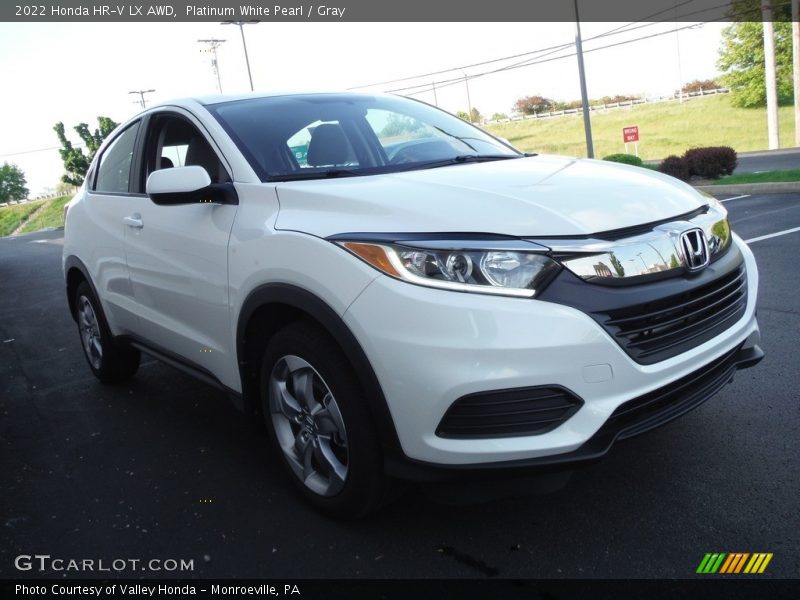 Platinum White Pearl / Gray 2022 Honda HR-V LX AWD