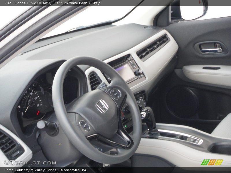 Platinum White Pearl / Gray 2022 Honda HR-V LX AWD
