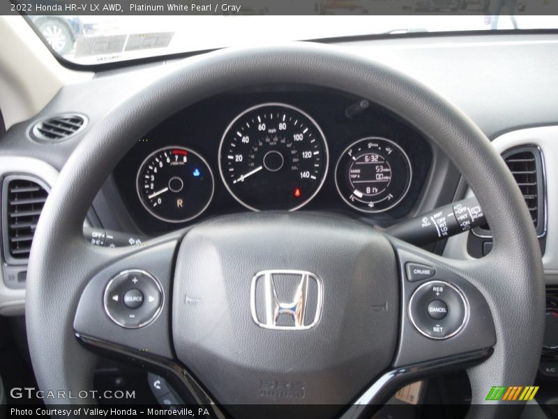 Platinum White Pearl / Gray 2022 Honda HR-V LX AWD
