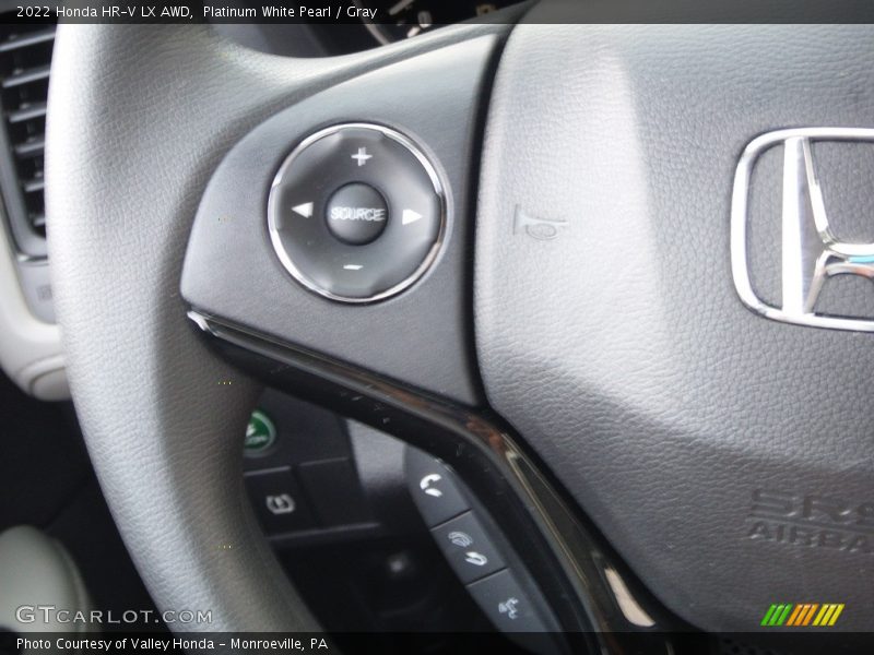 Platinum White Pearl / Gray 2022 Honda HR-V LX AWD