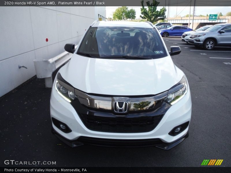 Platinum White Pearl / Black 2020 Honda HR-V Sport AWD