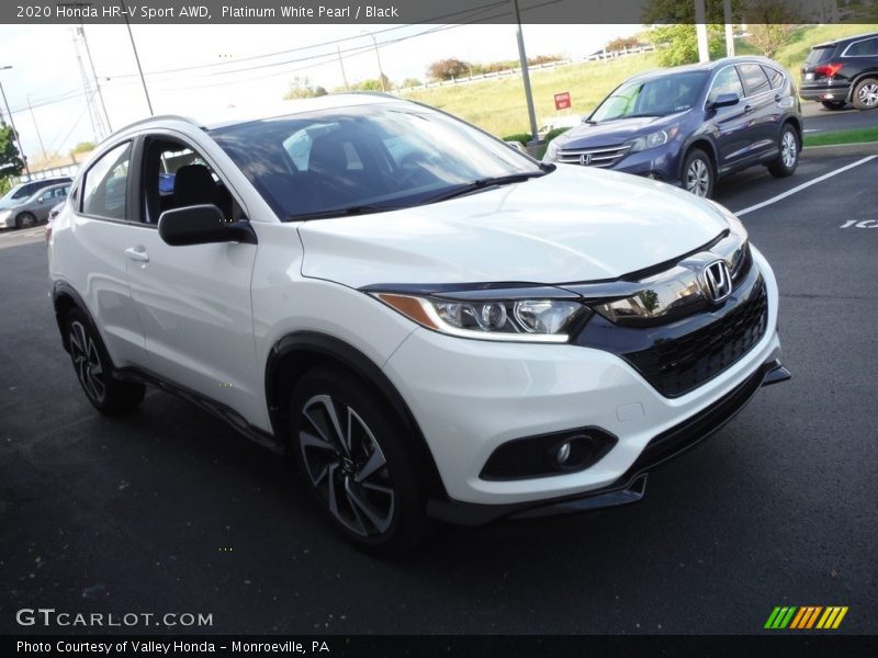 Platinum White Pearl / Black 2020 Honda HR-V Sport AWD