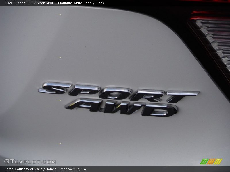 Platinum White Pearl / Black 2020 Honda HR-V Sport AWD