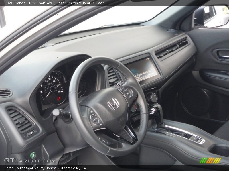 Platinum White Pearl / Black 2020 Honda HR-V Sport AWD