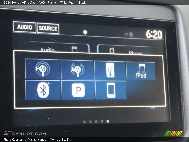 Platinum White Pearl / Black 2020 Honda HR-V Sport AWD