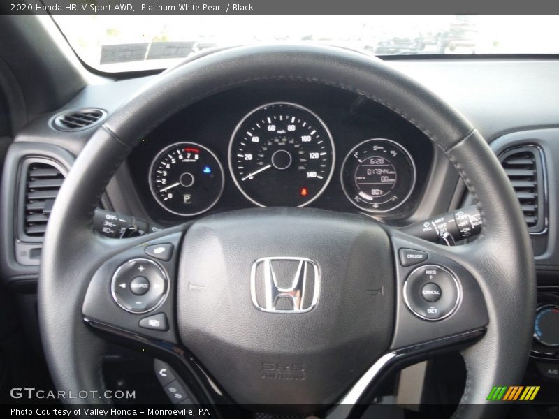 Platinum White Pearl / Black 2020 Honda HR-V Sport AWD