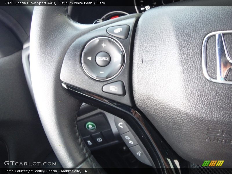 Platinum White Pearl / Black 2020 Honda HR-V Sport AWD