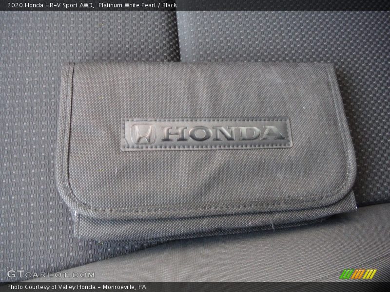 Platinum White Pearl / Black 2020 Honda HR-V Sport AWD