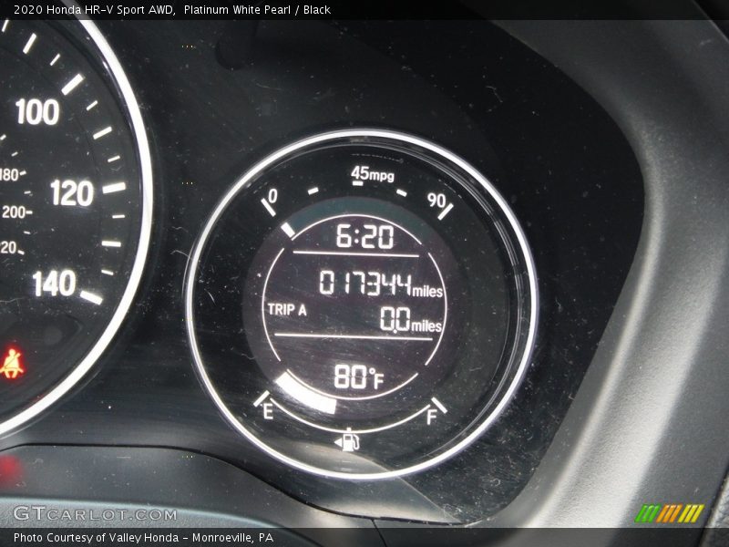 Platinum White Pearl / Black 2020 Honda HR-V Sport AWD