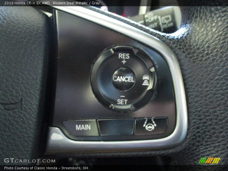 Modern Steel Metallic / Gray 2019 Honda CR-V EX AWD