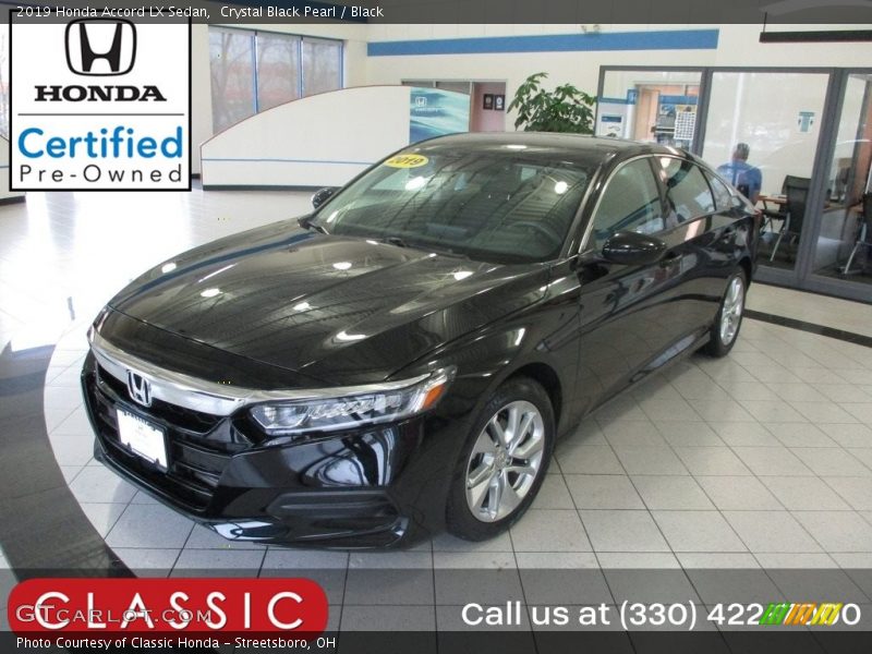 Crystal Black Pearl / Black 2019 Honda Accord LX Sedan