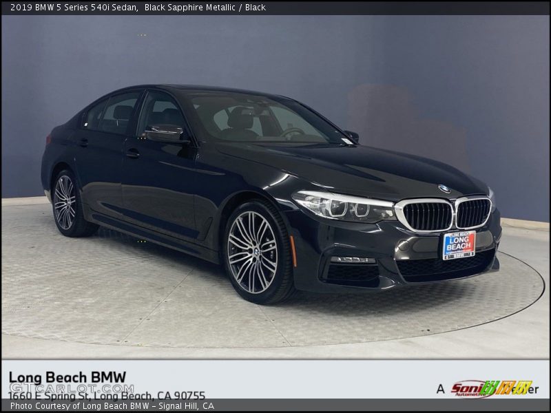 Black Sapphire Metallic / Black 2019 BMW 5 Series 540i Sedan