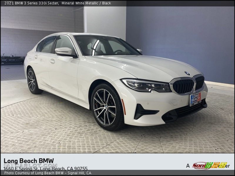 Mineral White Metallic / Black 2021 BMW 3 Series 330i Sedan