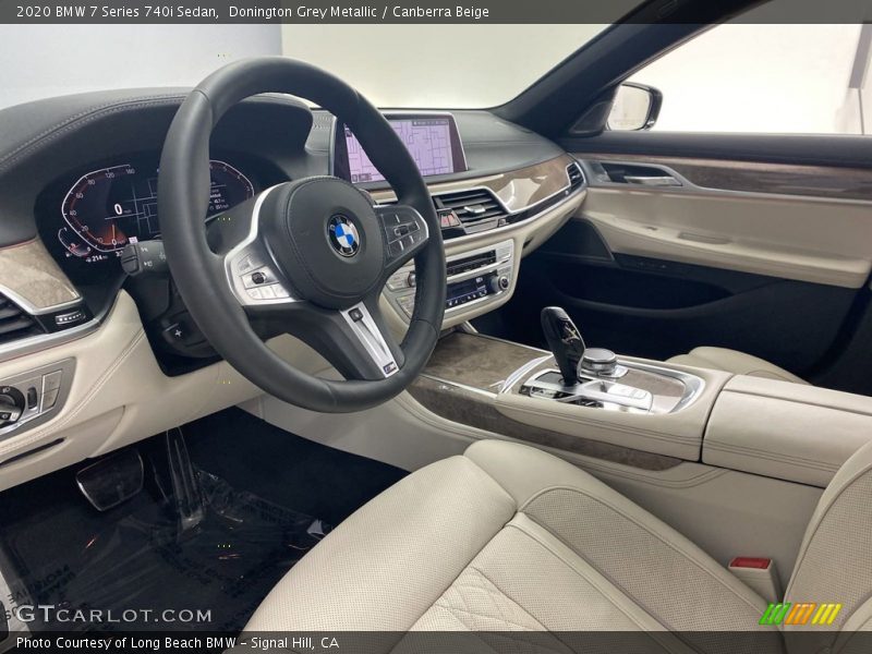 Donington Grey Metallic / Canberra Beige 2020 BMW 7 Series 740i Sedan