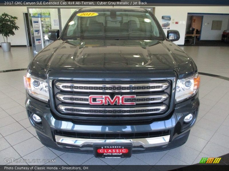 Cyber Gray Metallic / Jet Black 2017 GMC Canyon SLE Extended Cab 4x4 All-Terrain