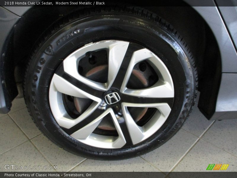 Modern Steel Metallic / Black 2018 Honda Civic LX Sedan