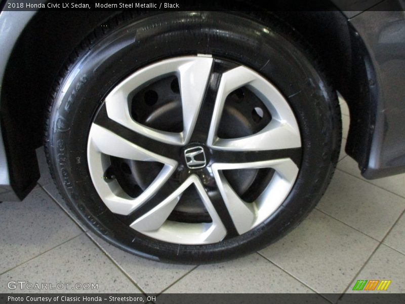 Modern Steel Metallic / Black 2018 Honda Civic LX Sedan