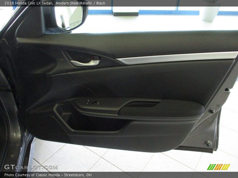 Modern Steel Metallic / Black 2018 Honda Civic LX Sedan