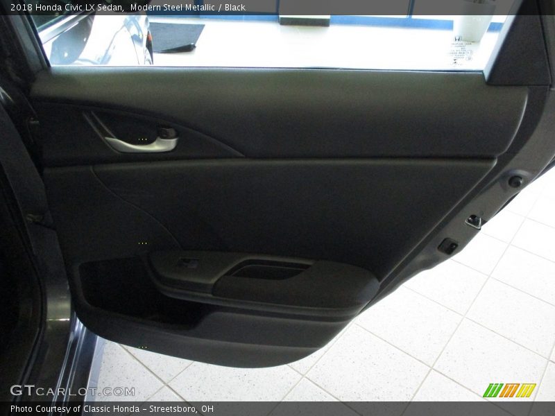 Modern Steel Metallic / Black 2018 Honda Civic LX Sedan