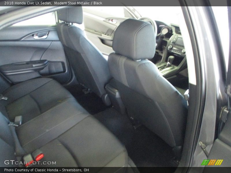 Modern Steel Metallic / Black 2018 Honda Civic LX Sedan