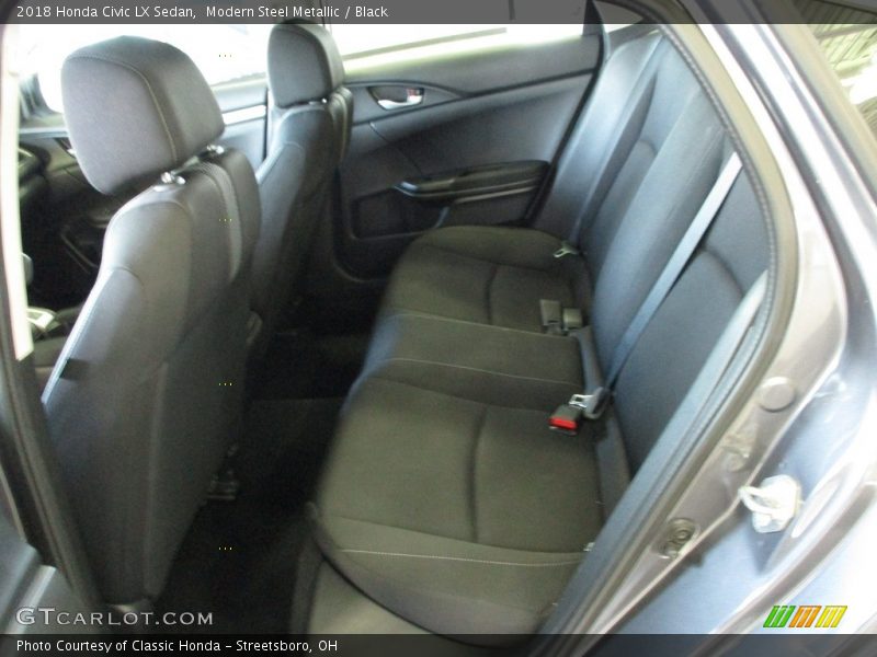 Modern Steel Metallic / Black 2018 Honda Civic LX Sedan