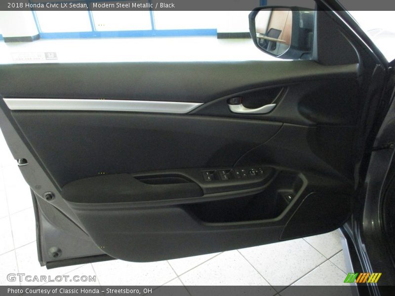 Modern Steel Metallic / Black 2018 Honda Civic LX Sedan