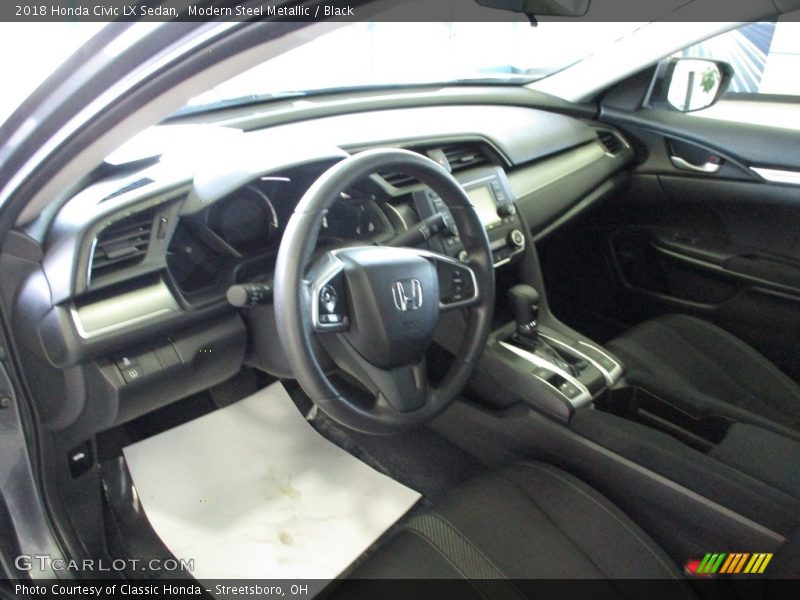 Modern Steel Metallic / Black 2018 Honda Civic LX Sedan
