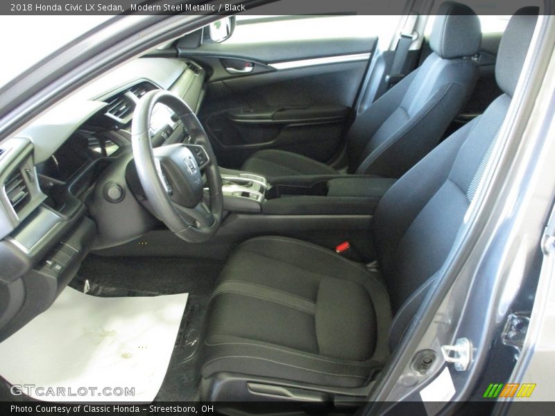 Modern Steel Metallic / Black 2018 Honda Civic LX Sedan