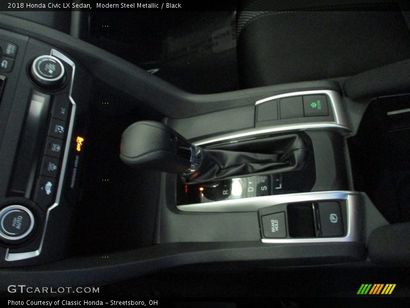 Modern Steel Metallic / Black 2018 Honda Civic LX Sedan