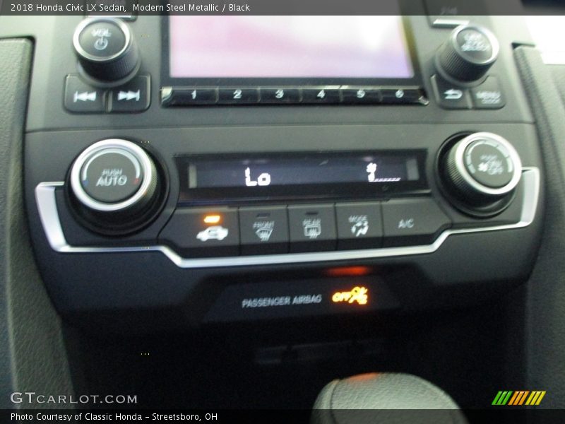 Modern Steel Metallic / Black 2018 Honda Civic LX Sedan