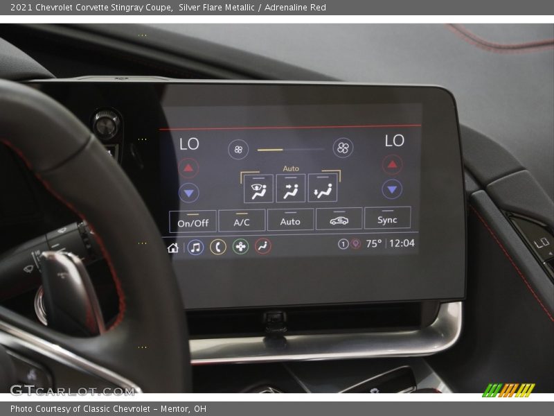 Silver Flare Metallic / Adrenaline Red 2021 Chevrolet Corvette Stingray Coupe