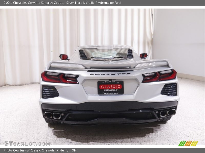 Silver Flare Metallic / Adrenaline Red 2021 Chevrolet Corvette Stingray Coupe