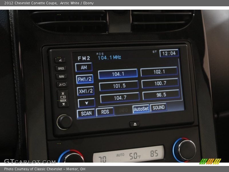 Arctic White / Ebony 2012 Chevrolet Corvette Coupe