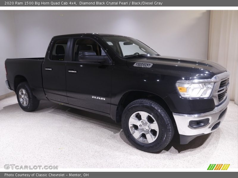 Diamond Black Crystal Pearl / Black/Diesel Gray 2020 Ram 1500 Big Horn Quad Cab 4x4