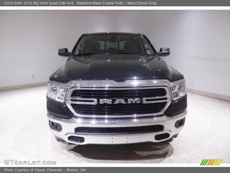 Diamond Black Crystal Pearl / Black/Diesel Gray 2020 Ram 1500 Big Horn Quad Cab 4x4