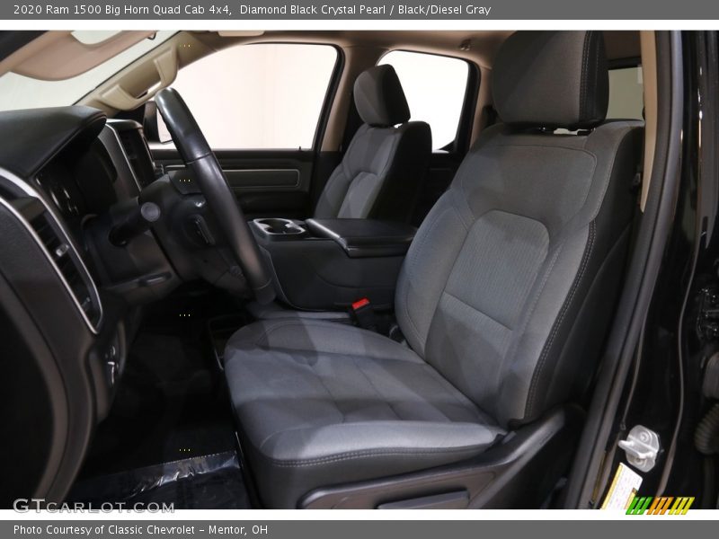 Diamond Black Crystal Pearl / Black/Diesel Gray 2020 Ram 1500 Big Horn Quad Cab 4x4