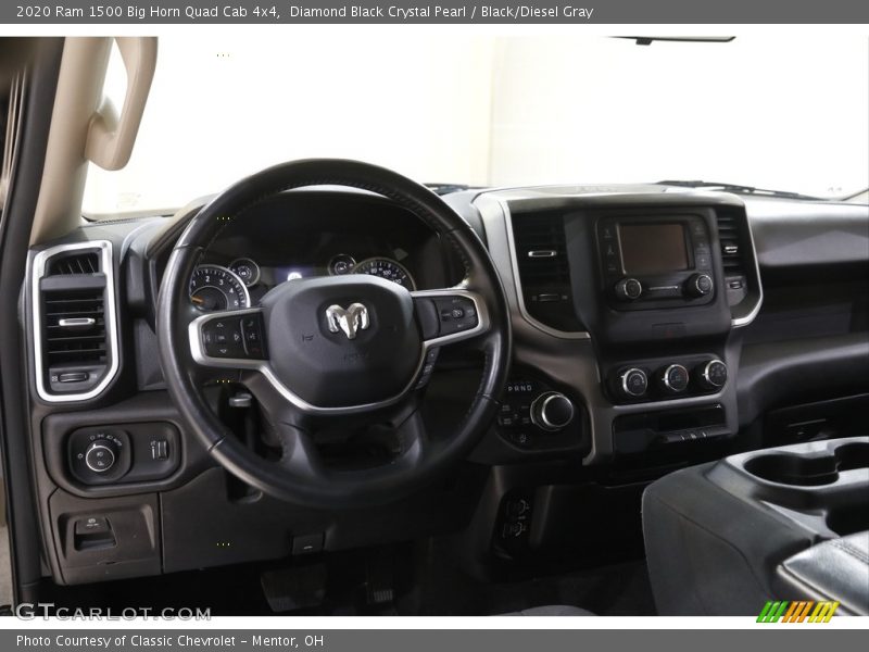 Diamond Black Crystal Pearl / Black/Diesel Gray 2020 Ram 1500 Big Horn Quad Cab 4x4