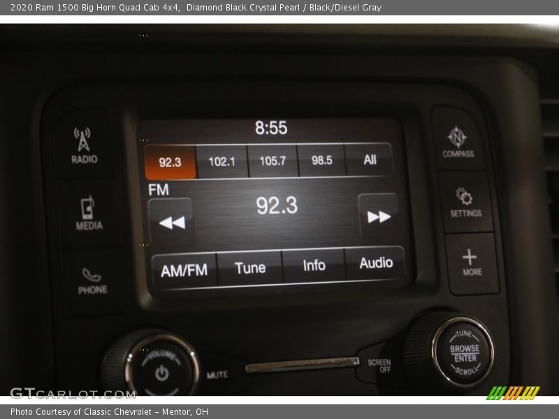 Diamond Black Crystal Pearl / Black/Diesel Gray 2020 Ram 1500 Big Horn Quad Cab 4x4