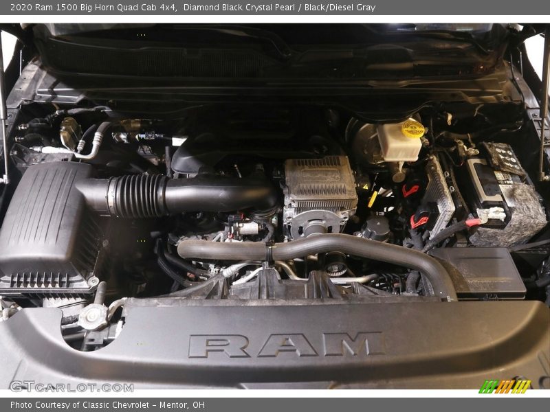 Diamond Black Crystal Pearl / Black/Diesel Gray 2020 Ram 1500 Big Horn Quad Cab 4x4