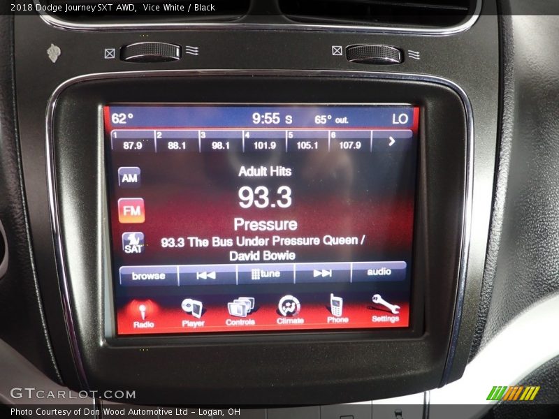 Vice White / Black 2018 Dodge Journey SXT AWD