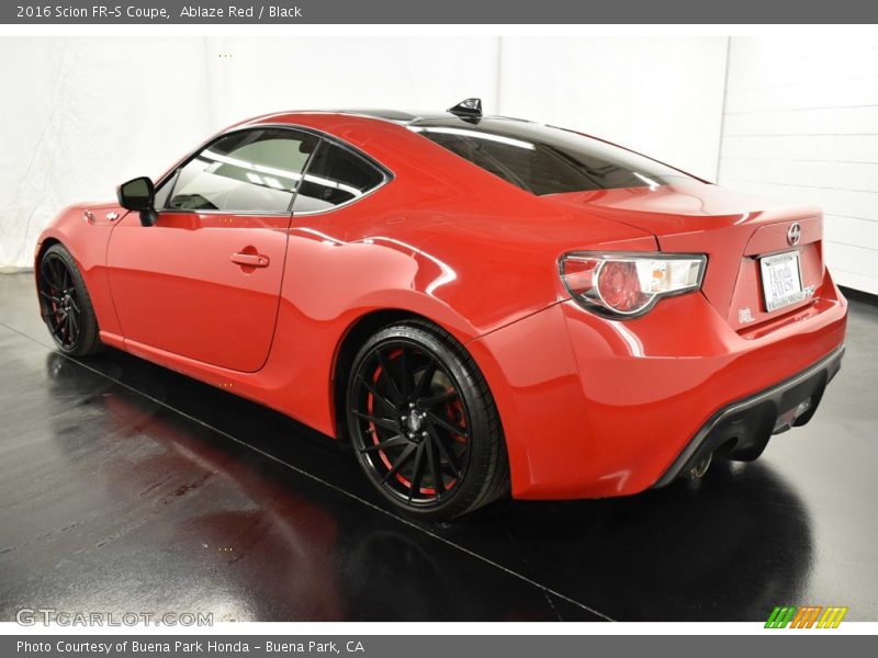 Ablaze Red / Black 2016 Scion FR-S Coupe