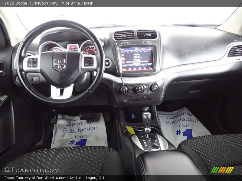 Vice White / Black 2018 Dodge Journey SXT AWD